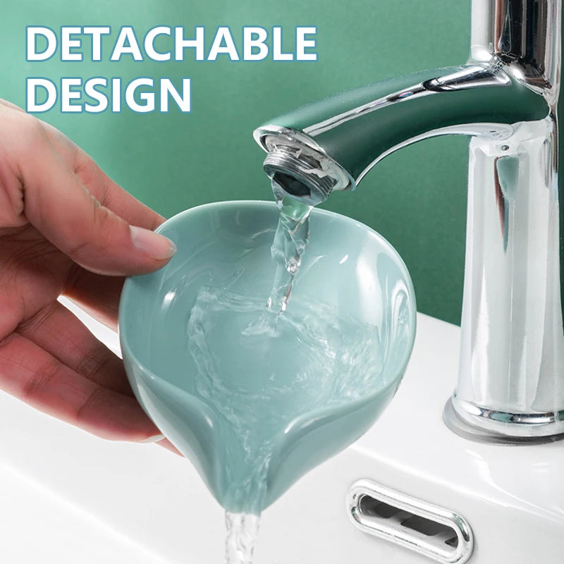 Lotus Leaf Soap Dish | Soap Holder Drain | Water Soap Dish | Leaf Shape Soap Box | Shower Soap Drainer Suction Cup | Soap Container Modern Bathroom Accessories
