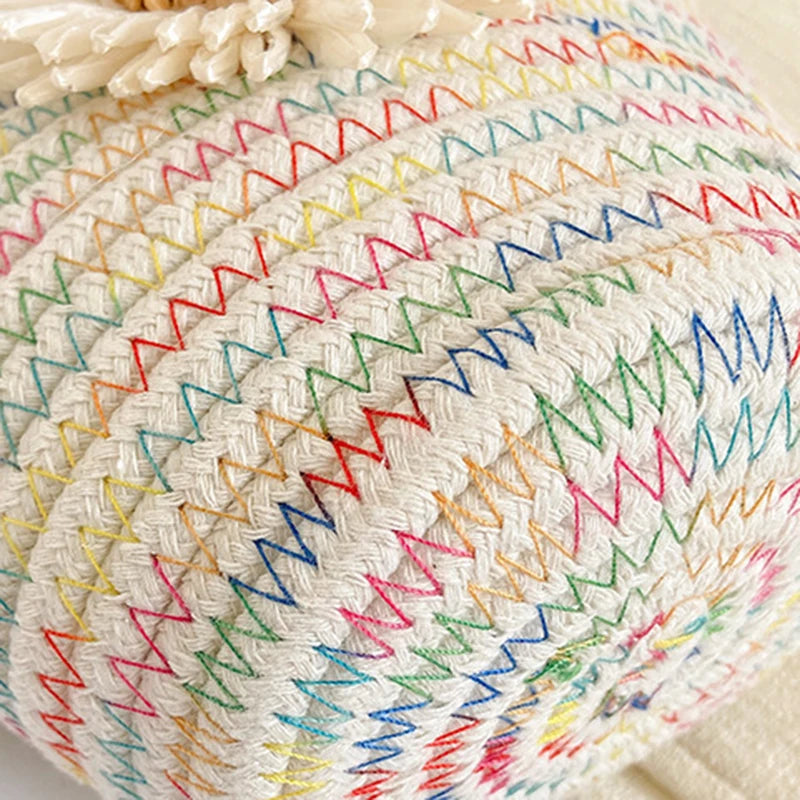 Trendy Woven Crochet Basket Bag | Women Cotton Thread Boho Bag | Crossbody Casual Summer Shoulder Bag