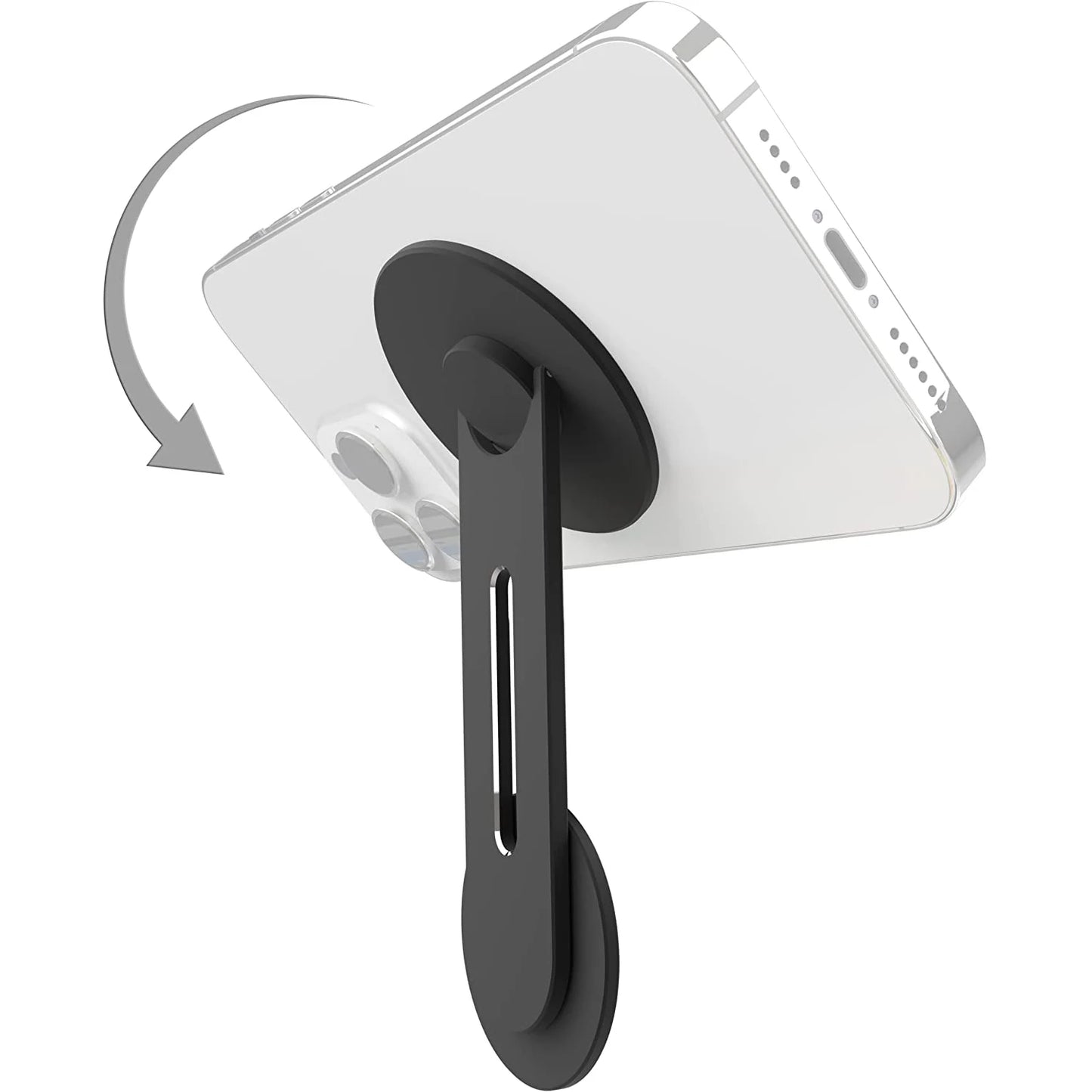 Swivel Phone Laptop Mount | Slim Magnetic Phone Holder Swivels 180° for Laptops and Monitors | Adjustable Magnetic Phone Holder