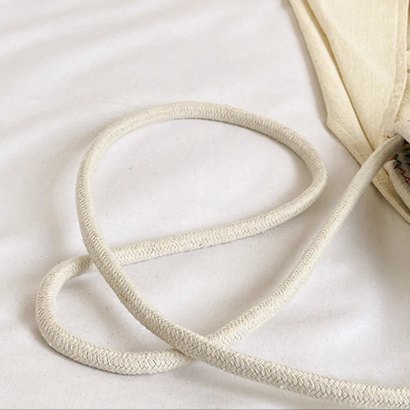 Trendy Woven Crochet Basket Bag | Women Cotton Thread Boho Bag | Crossbody Casual Summer Shoulder Bag