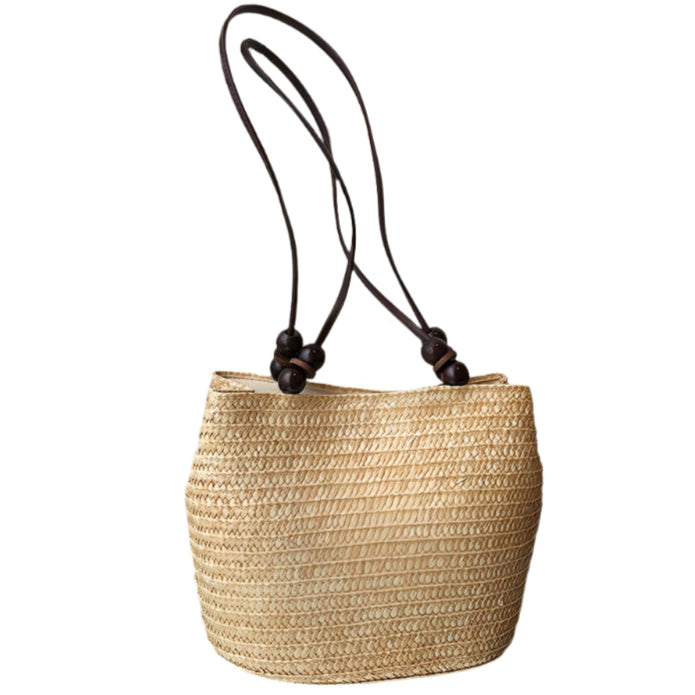 Casual Straw Woven Shoulder Bags For Women | Wicker Handbags | Handmade Summer Beach Bag | Large Capacity Rattan Totes