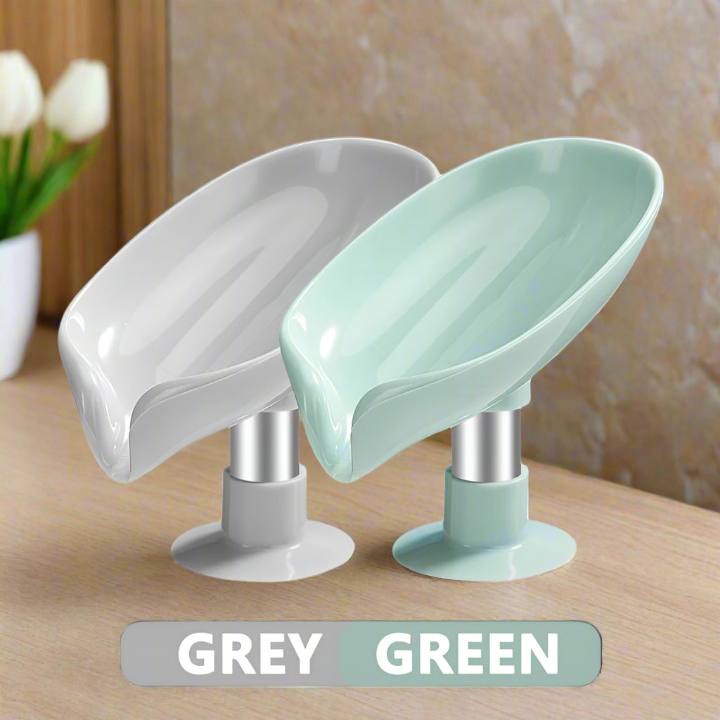 Lotus Leaf Soap Dish | Soap Holder Drain | Water Soap Dish | Leaf Shape Soap Box | Shower Soap Drainer Suction Cup | Soap Container Modern Bathroom Accessories