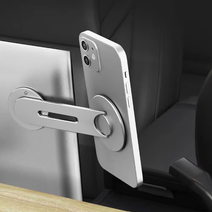 Swivel Phone Laptop Mount | Slim Magnetic Phone Holder Swivels 180° for Laptops and Monitors | Adjustable Magnetic Phone Holder