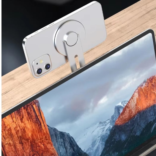 Swivel Phone Laptop Mount | Slim Magnetic Phone Holder Swivels 180° for Laptops and Monitors | Adjustable Magnetic Phone Holder