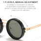 Small Round Steampunk ND9 Adjustable Dimming Sunglasses Polarized Metal Frame Punk Sun Glasses Fishing Eyewear UV400
