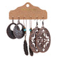 3-Pair Set Ethnic Bronze Round Geometric Dangle Earrings Set Women's Fashion Carved Hollow Design Indian Earrings Jewelry Brincos