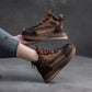Genuine Leather Women Boots | Lady Platform Wedge Plush | Warm Causal Autumn Winter Fashion | Thick Bottom Sneakers Shoes