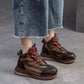 Genuine Leather Women Boots | Lady Platform Wedge Plush | Warm Causal Autumn Winter Fashion | Thick Bottom Sneakers Shoes