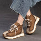 Genuine Leather Sneakers| Women Shoes Lace-up | Platform Flat Handmade Leisure Comfortable Ladies Shoes
