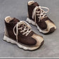 Genuine Leather Sneakers| Women Shoes Lace-up | Platform Flat Handmade Leisure Comfortable Ladies Shoes
