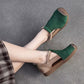 New Genuine Leather Sandals | Round Toe Hollow Retro Style Women's Shoes