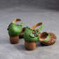 Women Sandals | Genuine Leather Thick Heels Sandals | Retro Style Round Toe Casual High Heel Doll Shoes