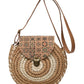 Fashion Round Straw Bag Handbag | Women Summer Rattan Bag | Female Handbag |Handmade Woven Beach Circle Shoulder Crossbody Bag