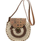 Fashion Round Straw Bag Handbag | Women Summer Rattan Bag | Female Handbag |Handmade Woven Beach Circle Shoulder Crossbody Bag