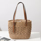 Casual Rattan Large Capacity Shopping Tote | Wicker Woven Women Handbags | Summer Beach Straw Bag | Lady Travel Big Basket