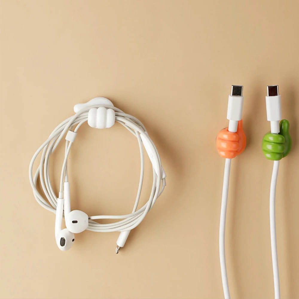 Rubber Hand Holder For Air pods | Cable Power Cord | Charging Line Glasses | Self Adhesive Mini Hook | Car Cord Organizer | Gadget Decorations